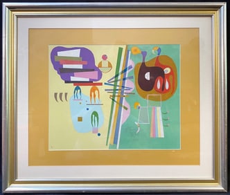 WASSILY KANDINSKY (1866-1944) LITHOGRAPH TITLED UNANIMITE, 18IN x 22IN (46cm x 56cm)