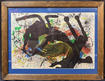 JOAN MIRO (1893-1983) ORIGINAL LIMITED-EDITION LITHOGRAPH TITLED SOBRETEIXIMS 3, 20IN x 26IN (58cm x
