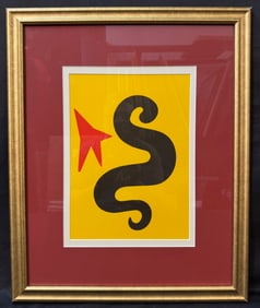 ALEXANDER CALDER (1898-1976) ORIGINAL LITHOGRAPH TITLED FETES III, 18IN x 22IN (46cm x 56cm)