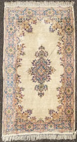 VINTAGE PERSIAN KERMAN HAND KNOTTED RUG, 4.0 x 7.0 (122cm x 213cm)