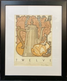 DAVID LANCE GOINES (1945) ORIGINAL LITHOGRAPH POSTER TITLED TWELVE HAND SIGNED BY OWNER ALICE