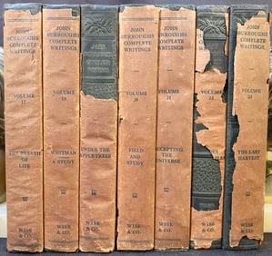 THE COMPLETE WRITINGS OF JOHN BURROUGHS, 7 VOLUMES, 1924