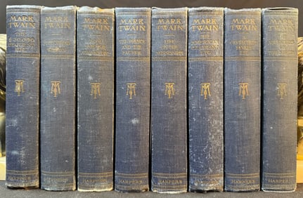 WORKS OF MARK TWAIN, 8 VOLUMES, 1917