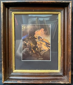MAXFIELD PARRISH (1870-1966) LITHOGRAPH TITLED ALADDIN AND THE AFRICAN MAGICIAN, 11.5IN x 13.5IN