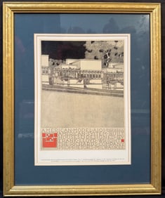 PERSPECTIVE OF MODEL HOME BY FRANK LLOYD WRIGHT, 18IN x 22IN (46cm x 56cm)