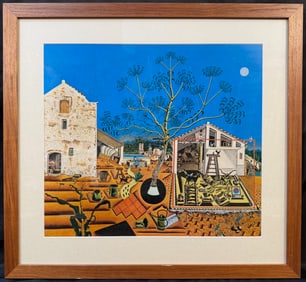 JOAN MIRO (1893-1983) LITHOGRAPH TITLED LA MASIA, 28IN x 32.5IN (71cm x 83cm)