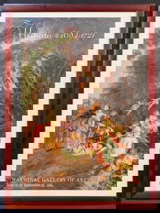 ANTOINE WATTEAU (1684-1721) ORGINAL NATIONAL GALLERY OF ART EXHIBIT POSTER, 28.5IN x 38.5IN (72cm x: Antoine Watteau (1684-1721) original National Gallery of Art exhibit poster. The underlying piece is titled Pilgrimage to Cythera, which is after the original which was painted by Watteau in 1717. Thi