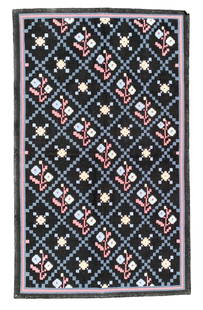 KILIM HAND KNOTTED RUG, NEW – 5.0 x 8.0 (152cm x 244cm): Kilim flat weave rug was hand knotted in India of 100% natural wool and has perfect, flat weave wool piles and is in brand new condition. Beautiful colors with excellent quality. No holes, new and sof