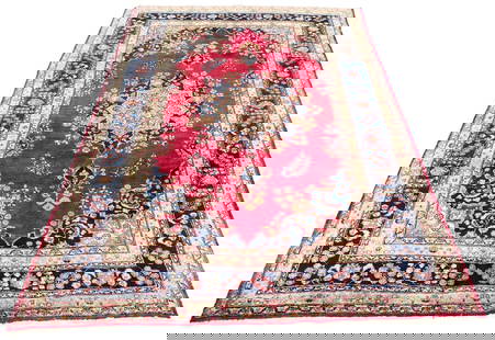 VINTAGE PERSIAN HAMADAN HAND KNOTTED RUG - 6.6 x 9.9, 198cm x 295cm: Persian Hamadan rug was hand knotted in Iran of 100% natural wool. This rug is 50+ years old, has medium soft, wool piles and is in excellent condition for its age. Beautiful colors with excellent qua