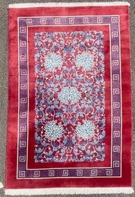 ART DECO HAND KNOTTED 90 LINE RUG, 6.6 x 9.7 (198cm x 290cm)