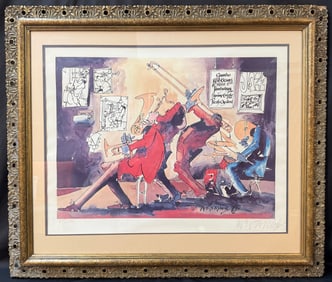 LEO MEIERSDORFF (1934-1994) ORIGNAL, HAND SIGNED, LIMITED-EDITION LITHOGRAPH, 33.5IN X 39.5IN (85cm