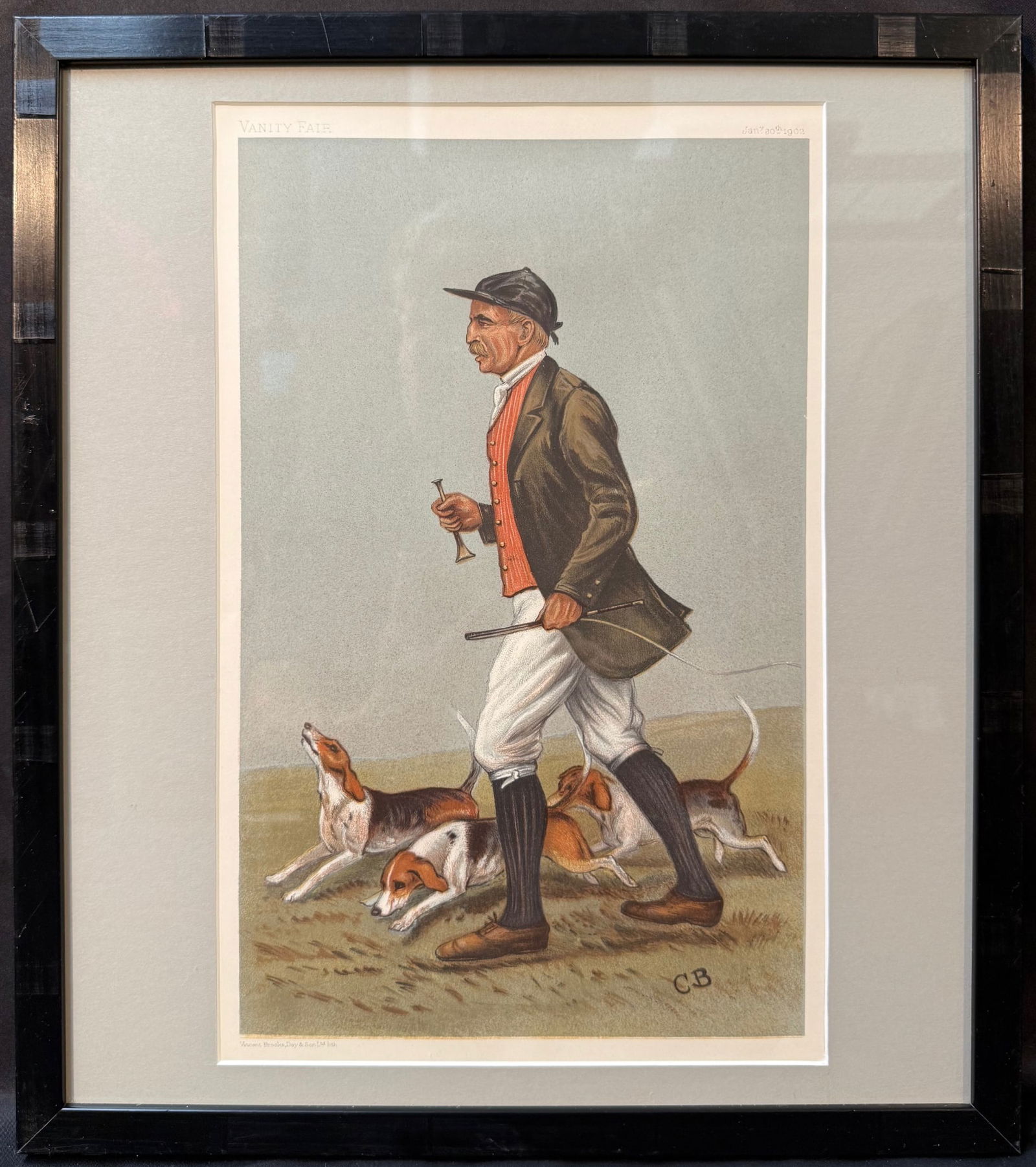 ORIGINAL VANITY FAIR CARICATURE OF J. OTHO PAGET BY CUTHBERT BRADLEY (1861-1943) WITH COA, 1902, (1 of 8)