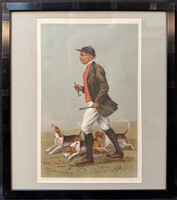 ORIGINAL VANITY FAIR CARICATURE OF J. OTHO PAGET BY CUTHBERT BRADLEY (1861-1943) WITH COA, 1902,