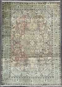 ANTIQUE PERSIAN SERAPI HAND KNOTTED RUG, 6.7 x 9.8 (201cm x 295cm)