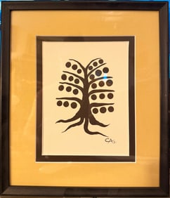 ALEXANDER CALDER (1898-1976) ORIGINAL LITHOGRAPH TITLED TREE, 9.5IN x 11IN (24cm x 28cm)