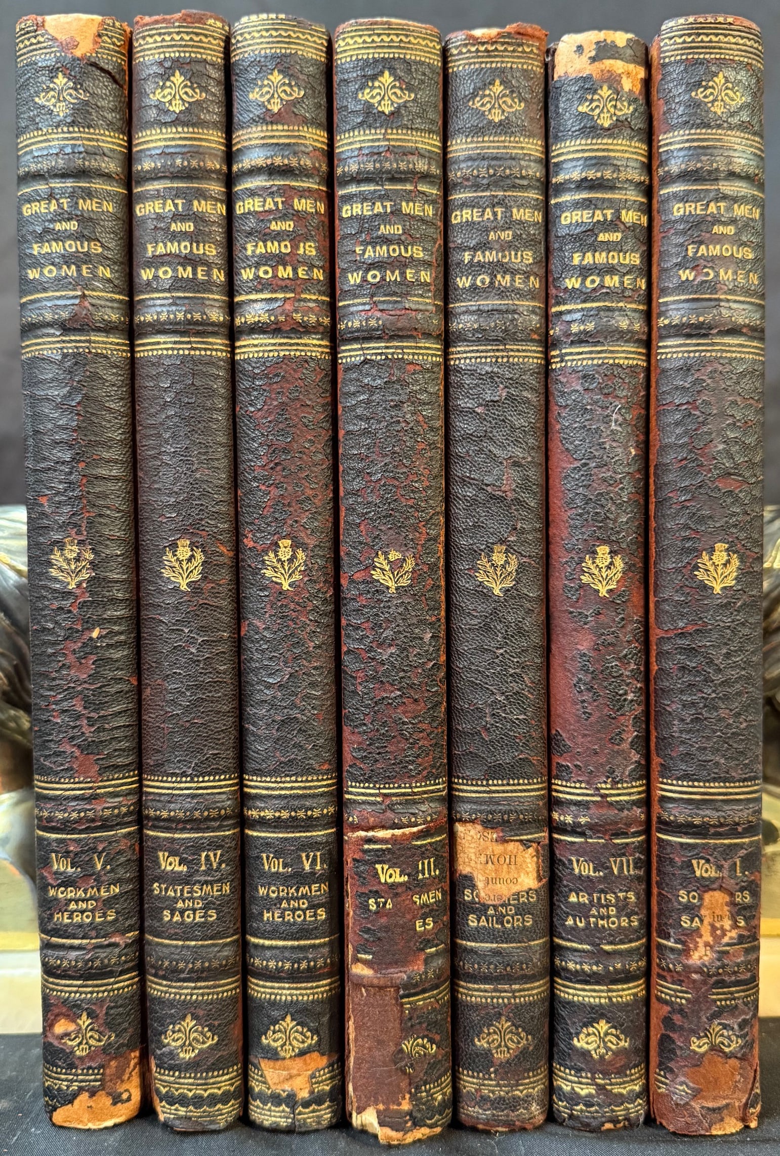 GREAT MEN AND FAMOUS WOMEN, 7 VOLUMES, 1894 (1 of 4)