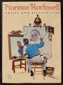 NORMAN ROCKWELL, ARTIST AND ILLUSTRATOR BY THOMAS BUECHNER, SIGNED, 1970, 2IN x 13IN x 17.5IN