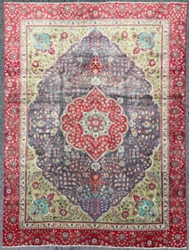 ANTIQUE PERSIAN TABRIZ HAND KNOTTED RUG, 9.3 x 12.5 (282cm x 378cm)