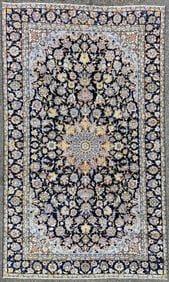 ANTIQUE PERSIAN NAIN HAND KNOTTED RUG, 7.0 x 11.8 (213cm x 356cm)