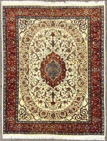PERSIAN SAROUK HAND KNOTTED RUG WITH 175+ KPSI, 9.2 x 11.7 (279cm x 353cm)