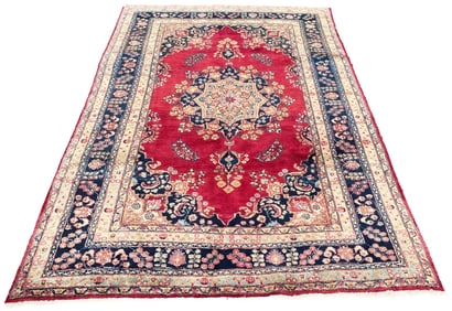VINTAGE PERSIAN HAMADAN HAND KNOTTED RUG - 6.6 x 9.9, 198cm x 295cm