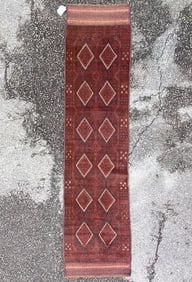 TRIBAL BALOUCH HAND KNOTTED RUNNER, 1.11 x 8.0 (58cm x 244cm)