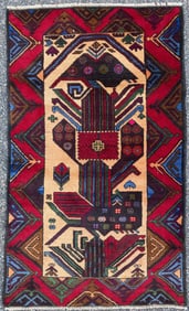 BALOUCH HAND KNOTTED RUG, 2.9 x 4.8 (84cm x 142cm)