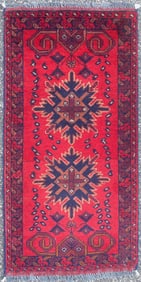 TURKEMAN HAND KNOTTED RUG, 1.7 x 3.5 (48cm x 104cm)
