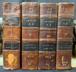 CONSTITUTIONES SOCEITATIS JESU, CUM EARUM DECLARATIONIBUS, 4 VOLUMES, 1827