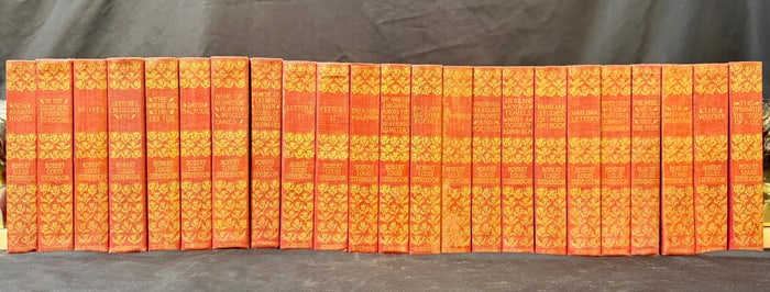 THE TRAVELS AND ESSAYS OF ROBERT LOUIS STEVENSON, 23 VOLUMES, 1903