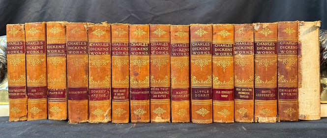 CHARLES DICKENS WORKS, 15 VOLUMES, 1901