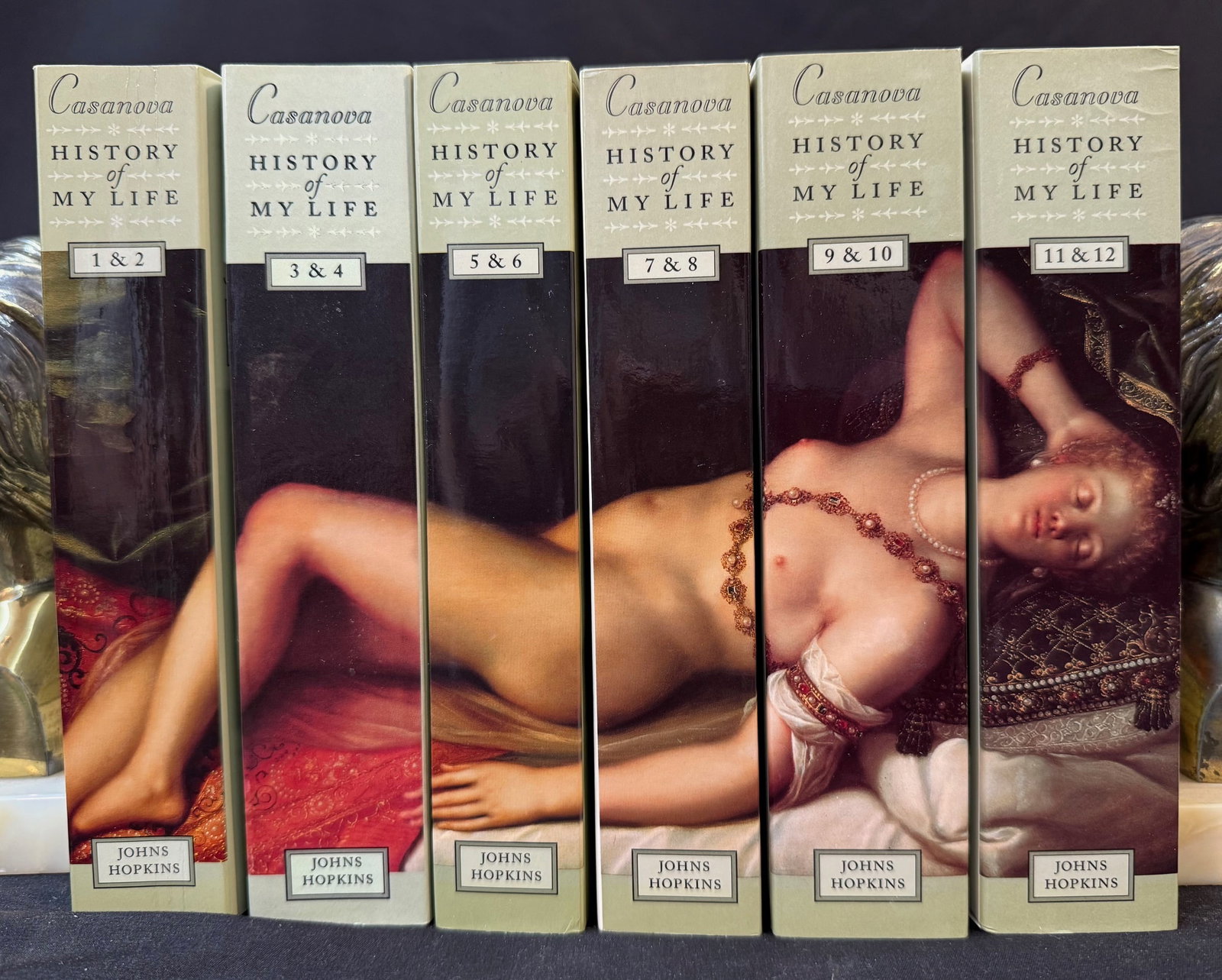 CASANOVA: HISTORY OF MY LIFE, 12 VOLUMES IN BOOKS, 1997: Baltimore. 1997. The Viking Press. 12 volumes in 6 books, all in Near Fine to Very Good+ condition. All volumes are paperback. There are no owner markings but there are owner bookplates. Acquired from