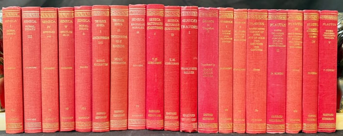 THE LOEB CLASSICAL LIBRARY BY HARVARD UNIVERSITY, ROMAN DRAMA-SENECA, PLAUTIUS, TERRENCE, 19 VOLUMES