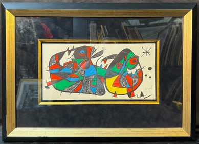 JOAN MIRO (1893-1983) LITHOGRAPH TITLED ESCULTOR FOR ITALY, 19.5IN X 27IN (55cm X 61cm)