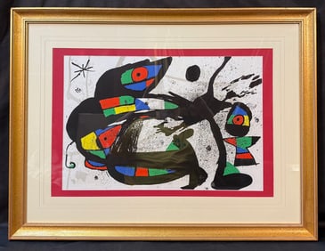 JOAN MIRO (1893-1983) ORIGINAL LIMITED-EDITION LITHOGRAPH TITLED PERSONNAGE DM01231d, 24.5IN x