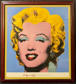 ANDY WARHOL (1928-1987) ORIGINAL ART EXHIBITION POSTER WITH COA, 29IN X 32IN (74cm x 81cm)