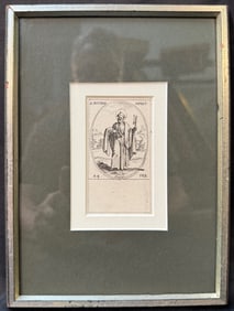 JACQUES CALLOT (1592-1635) ORIGINAL ETCHING S. MATHIAS APOTRE, 7.25IN x 9.25IN (18cm x 23cm) WITH