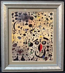 JOAN MIRO (1893-1983) LITHOGRAPH TITLED LE BEL OISEAU DECHIFFRANT L’INCONNU AU COUPLE