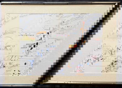 SAUL STEINBERG (1914-1999) ORIGINAL LITHOGRAPH, 19.5IN x 27.0IN (53cm x 69cm)