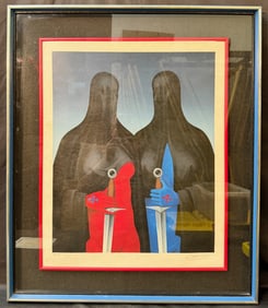 FELIX LABISSE (1905-1982) ORIGINAL, HAND SIGNED LIMITED-EDITION SILK SCREEN IN COLOR TITLED LA