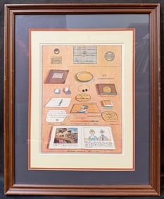 SAUL STEINBERG (1914-1999) ORIGINAL LITHOGRAPH TITLED UNION SQUARE, 17.5IN x 21.5IN (44cm x 54cm)