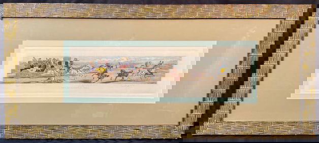 JOHN DEAN PAUL (1775-1852) ETCHING AND HAND COLORED AQUATINT TITLED A TRIP TO BRIGHTON. PLATE 2.