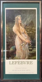 ORIGINAL JULES LEFEBVRE (1836-1911) EXPO POSTER FOR THE MUSEUM OF FINE ARTS, 18.5IN x 37.5IN (47cm x