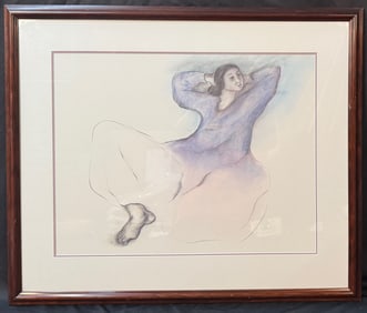 R.C. GORMAN (1932-2005) CHROMOLITHOGRAPH TITLED JEANETTE, 32IN x 38IN (81cm x 96cm)