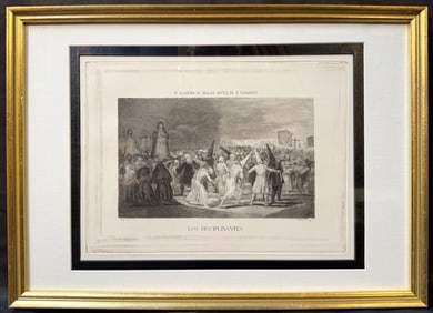 FRANCISCO JOSE DE GOYA Y LUCIENTES (1746-1828), ETCHING OF LOS DISCIPLINANTES, 13IN x 17.75IN (33cm