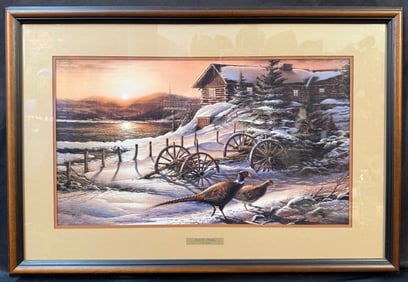 TERRY REDLIN (1936) ORIGINAL LITHOGRAPH WITH COA TITLED PEACEFUL EVENING, 22IN x 32IN (56cm x 81cm)
