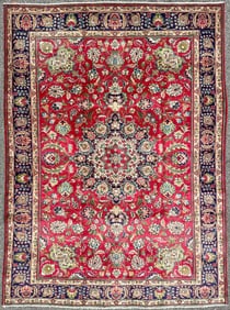 VINTAGE PERSIAN TABRIZ HAND KNOTTED RUG, 7.10 x 10.10 (239cm x 330cm)
