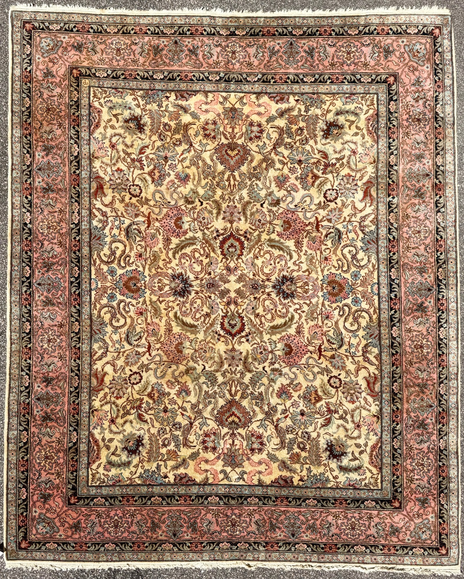 VINTAGE PERSIAN KASHAN HAND KNOTTED RUG, 8.0 x 10.0 (244cm x 305cm) (1 of 5)