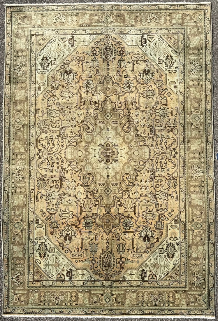 ANTIQUE PERSIAN SERAPI HAND KNOTTED RUG, 6.7 x 9.8 (201cm x 295cm) (1 of 5)