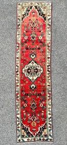 ANTIQUE PERSIAN HAMADAN HAND KNOTTED RUNNER, 2.4 x 9.4 (71cm x 284cm)